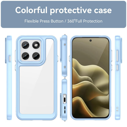 Motorola Edge 5G 2026 Acrylic Hybrid TPU Protective Phone Case, Colourful Series Shockproof Cover