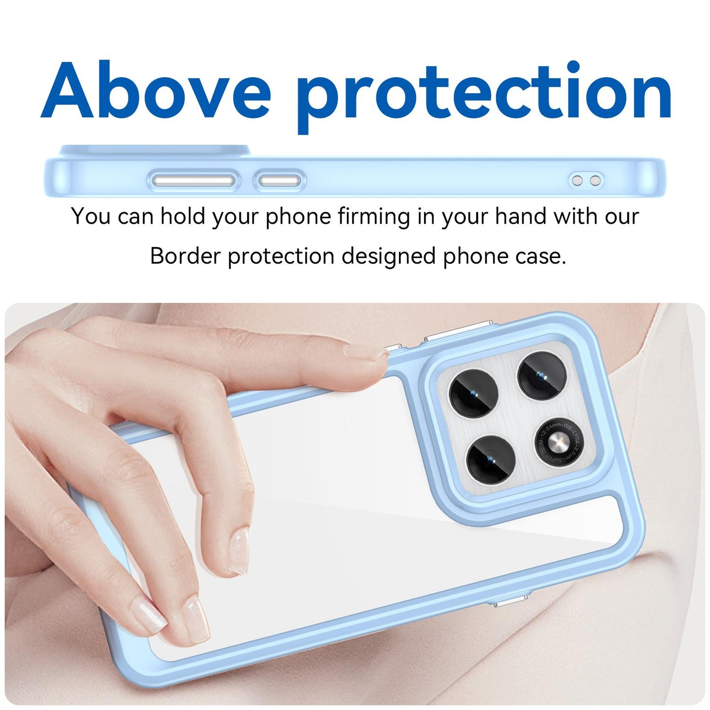 Motorola Edge 5G 2026 Acrylic Hybrid TPU Protective Phone Case, Colourful Series Shockproof Cover