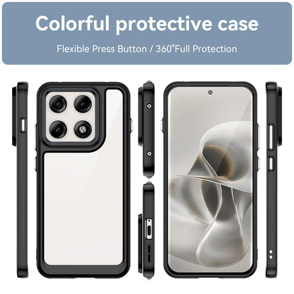 Motorola Edge 70 Pro 5G Acrylic Hybrid TPU Protective Phone Case, Colourful Series Shockproof Cover