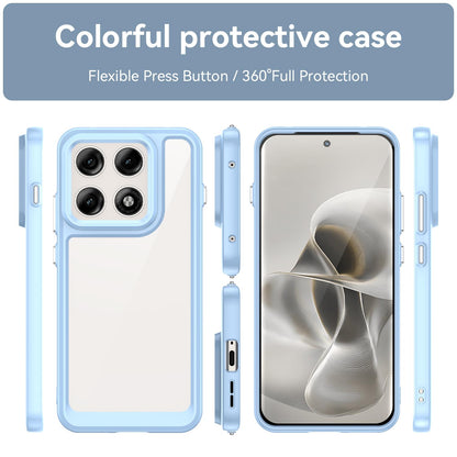 Motorola Edge 70 Pro 5G Acrylic Hybrid TPU Protective Phone Case, Colourful Series Shockproof Cover