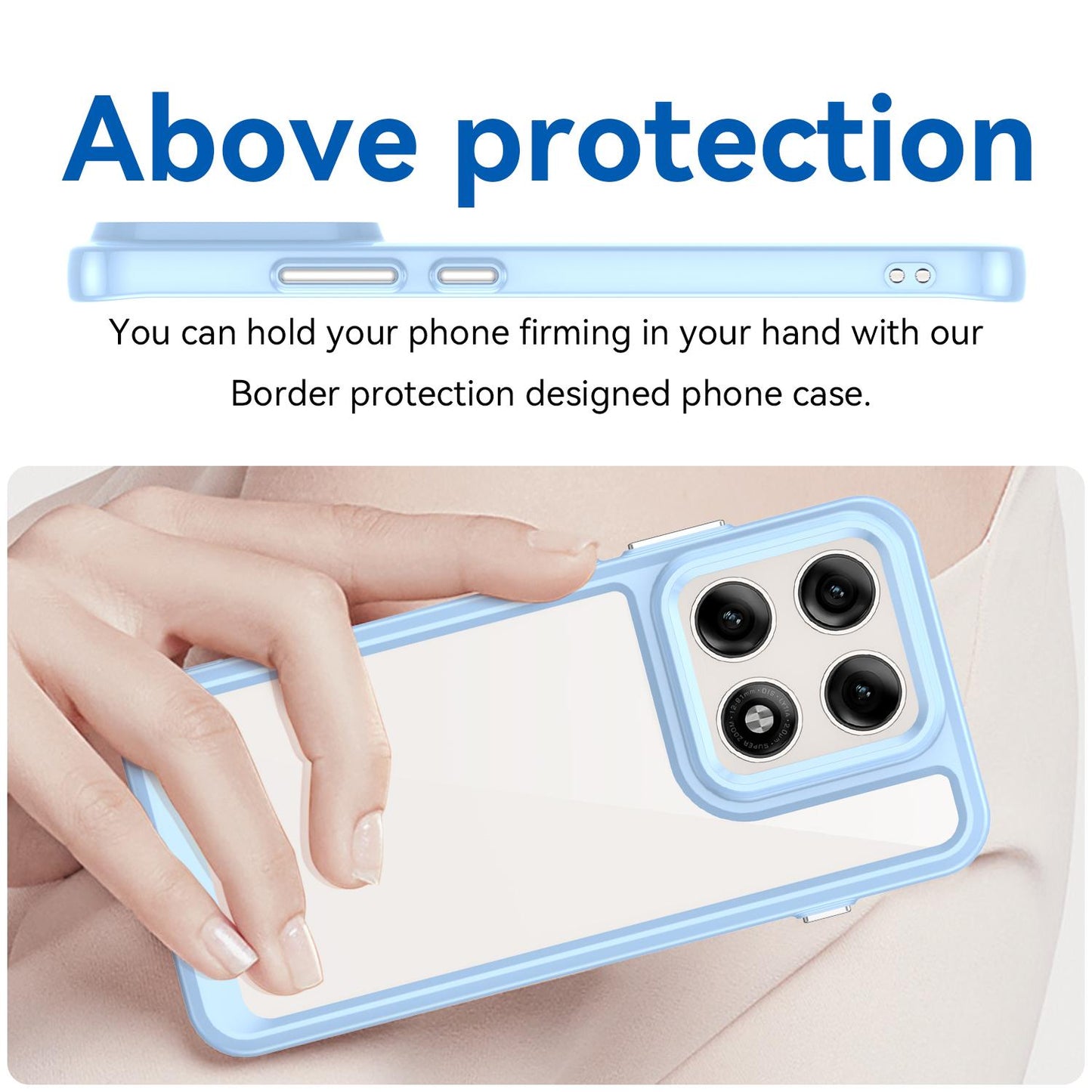 Motorola Edge 70 Pro 5G Acrylic Hybrid TPU Protective Phone Case, Colourful Series Shockproof Cover