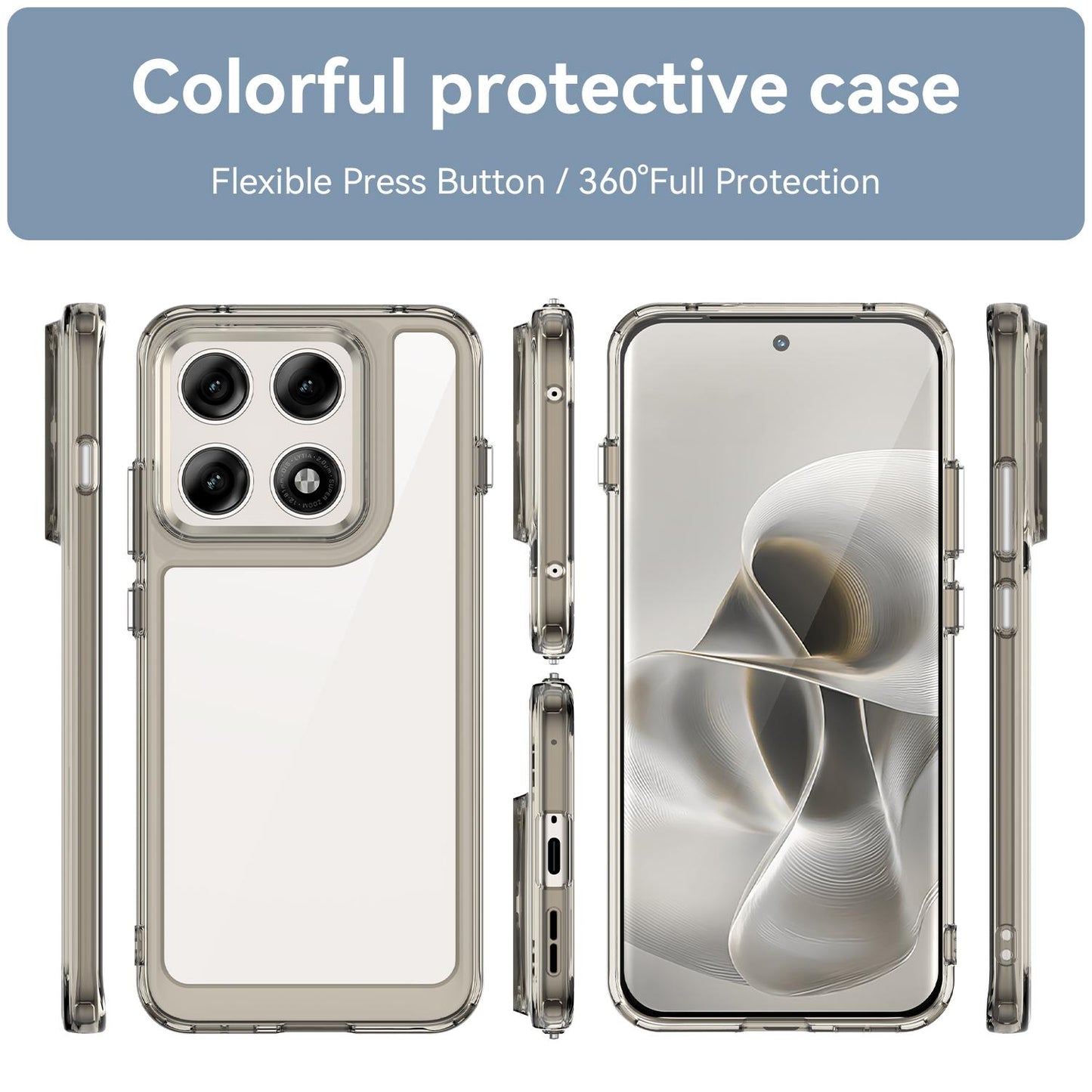 Motorola Edge 70 Pro 5G Acrylic Hybrid TPU Protective Phone Case, Colourful Series Shockproof Cover