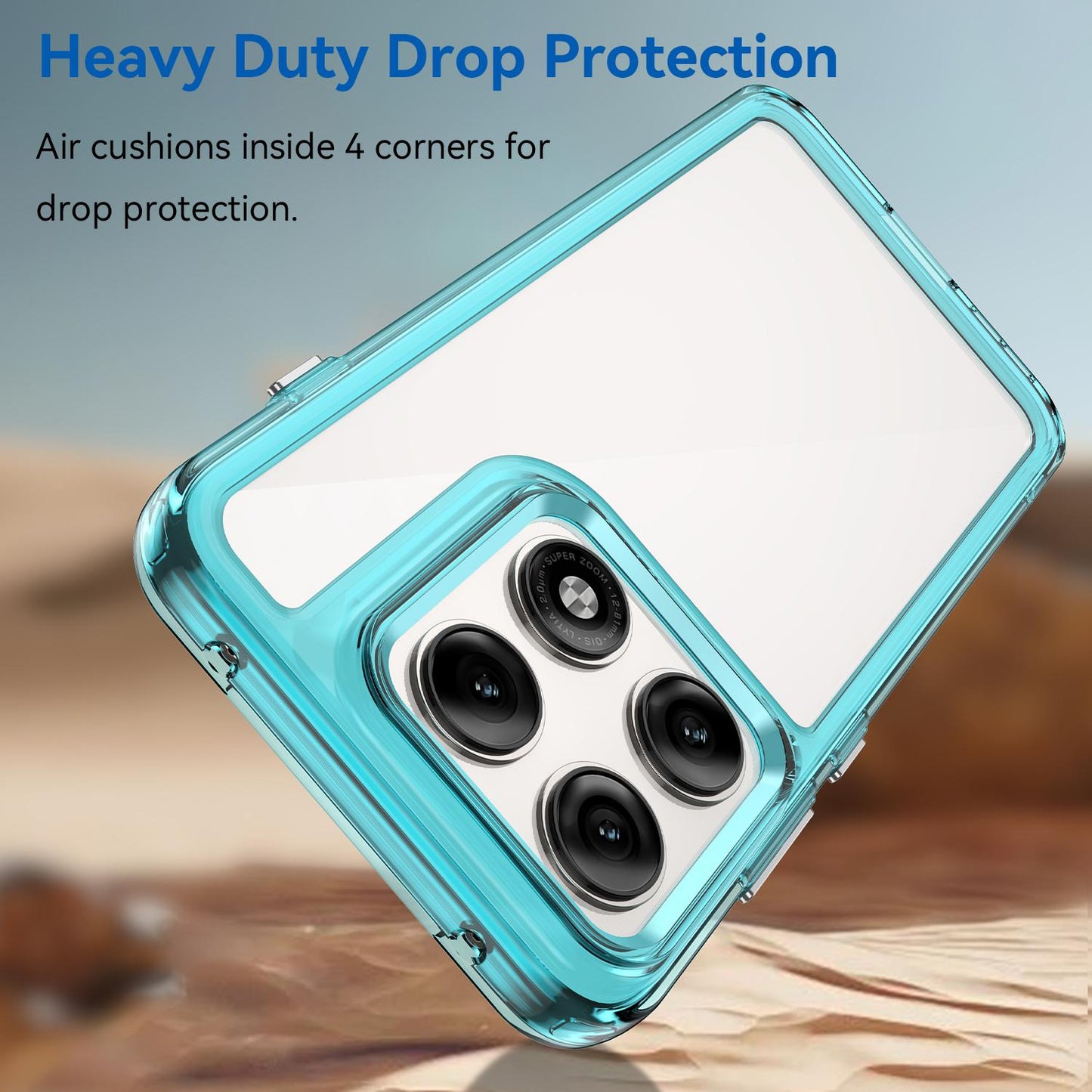 Motorola Edge 70 Pro 5G Acrylic Hybrid TPU Protective Phone Case, Colourful Series Shockproof Cover
