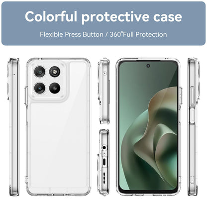 Motorola Moto G37 Power 5G Acrylic Hybrid TPU Protective Phone Case, Colourful Series Shockproof Cover