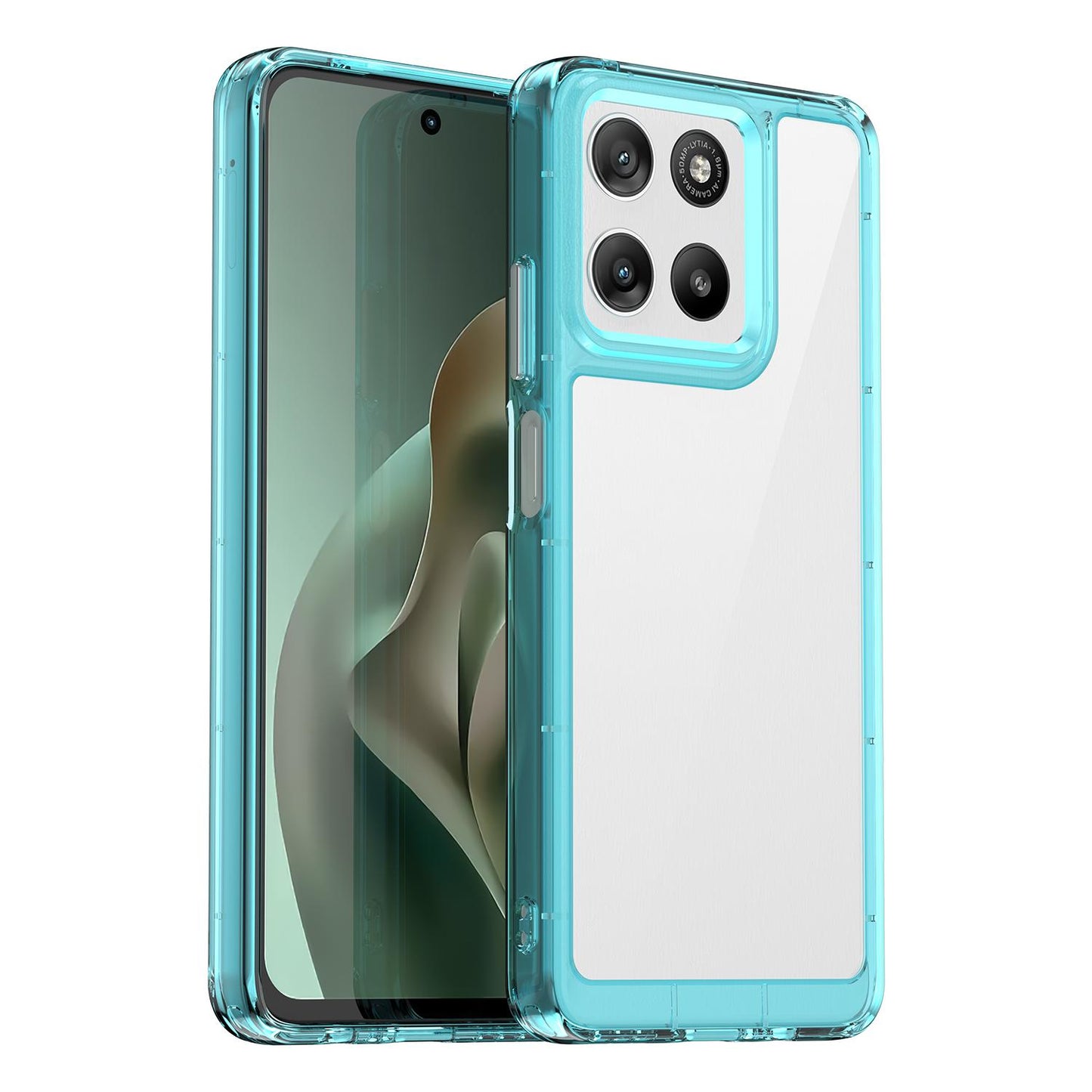 Motorola Moto G47 5G Acrylic Hybrid TPU Protective Phone Case, Colourful Series Shockproof Cover