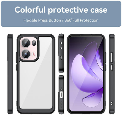 OPPO Reno13 Pro Acrylic Hybrid TPU Protective Phone Case, Colourful Series Shockproof Cover