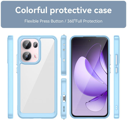 OPPO Reno13 Pro Acrylic Hybrid TPU Protective Phone Case, Colourful Series Shockproof Cover