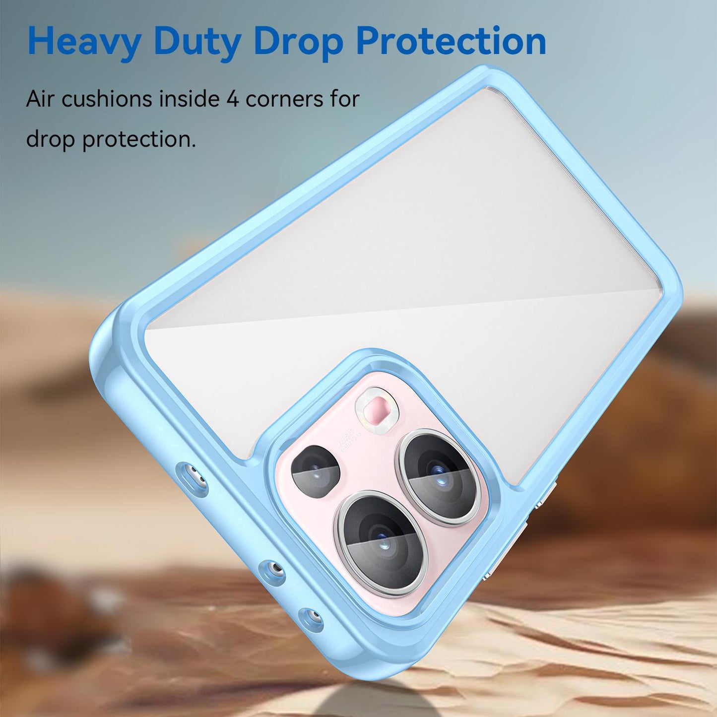 OPPO Reno13 Pro Acrylic Hybrid TPU Protective Phone Case, Colourful Series Shockproof Cover