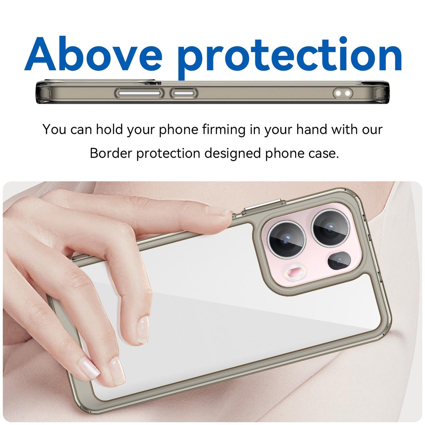 OPPO Reno13 Pro Acrylic Hybrid TPU Protective Phone Case, Colourful Series Shockproof Cover