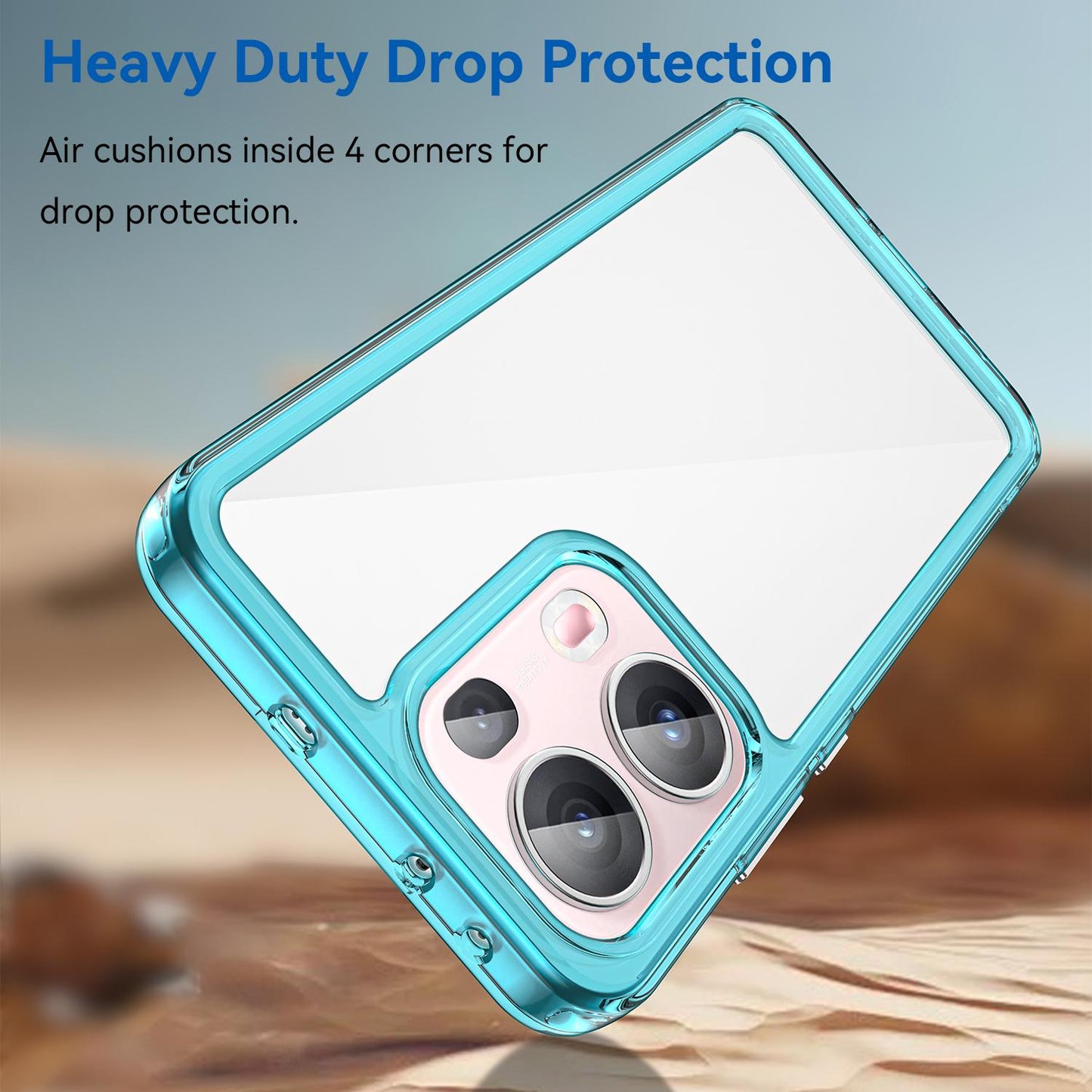 OPPO Reno13 Pro Acrylic Hybrid TPU Protective Phone Case, Colourful Series Shockproof Cover