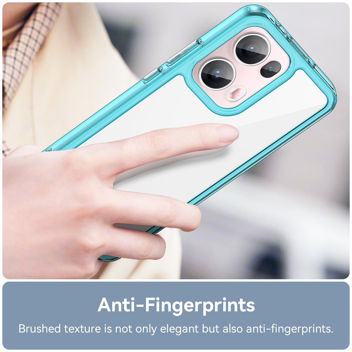 OPPO Reno13 Pro Acrylic Hybrid TPU Protective Phone Case, Colourful Series Shockproof Cover