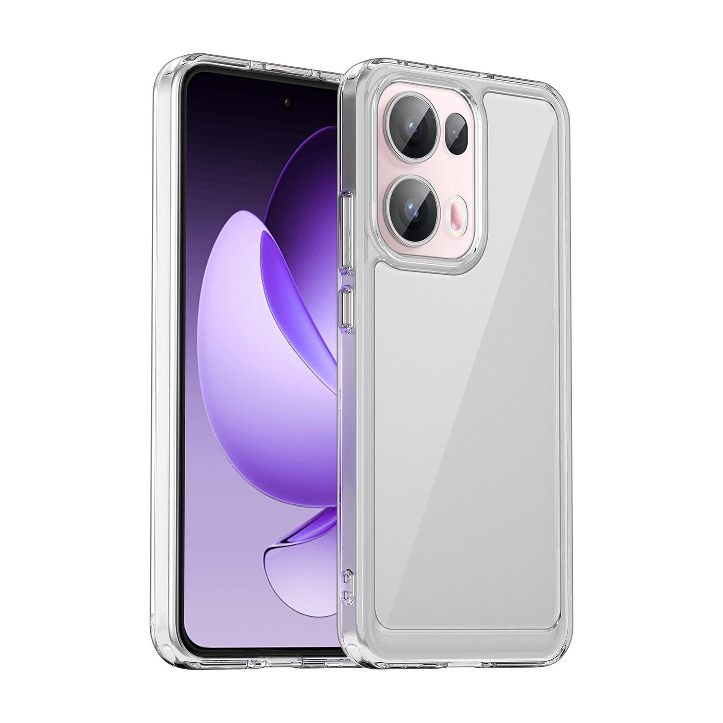 OPPO Reno13 Pro Acrylic Hybrid TPU Protective Phone Case, Colourful Series Shockproof Cover
