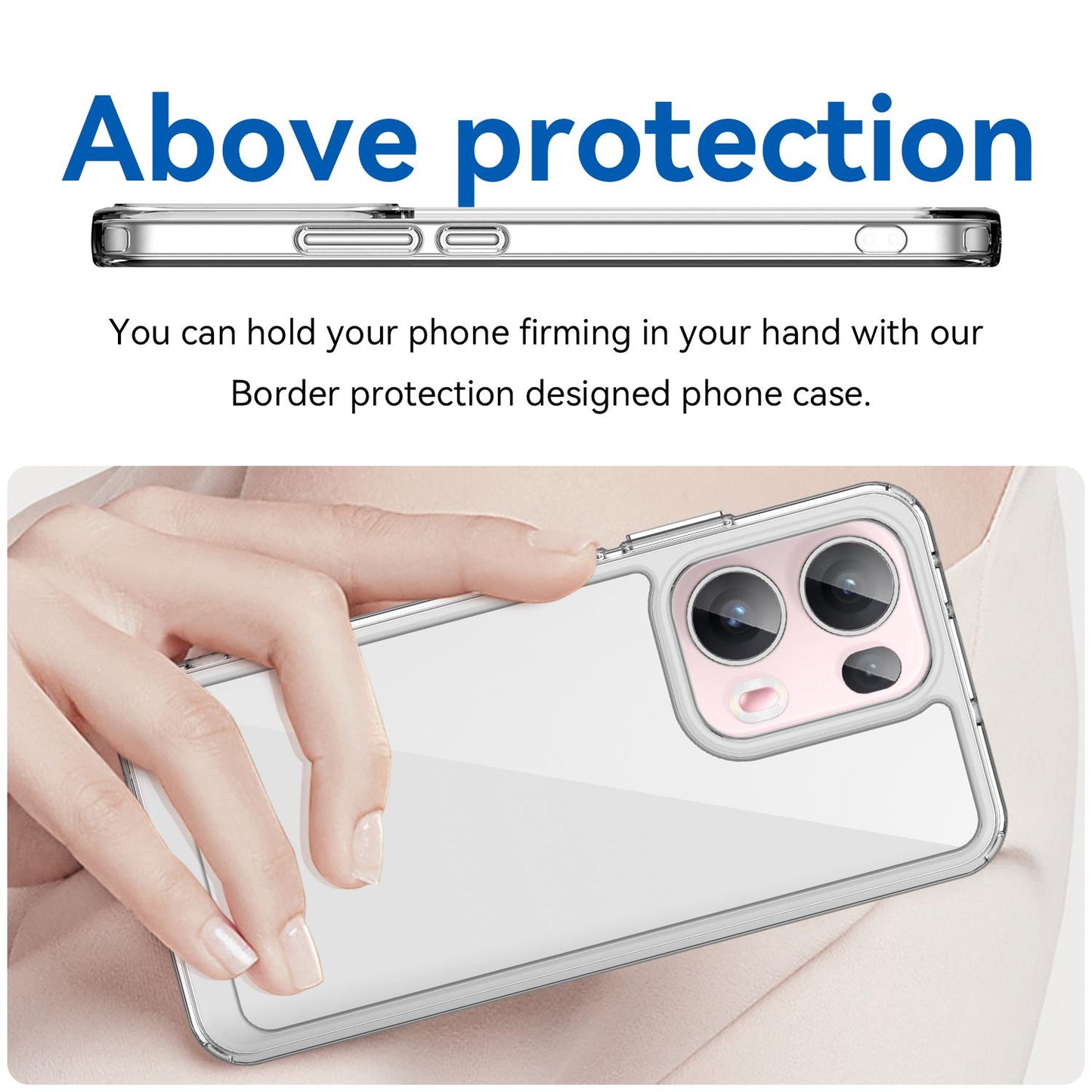 OPPO Reno13 Pro Acrylic Hybrid TPU Protective Phone Case, Colourful Series Shockproof Cover