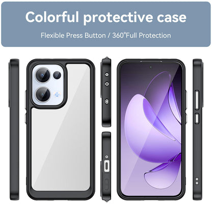 OPPO Reno13 Acrylic Hybrid TPU Protective Phone Case, Colourful Series Shockproof Cover