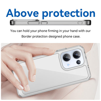 OPPO Reno13 Acrylic Hybrid TPU Protective Phone Case, Colourful Series Shockproof Cover