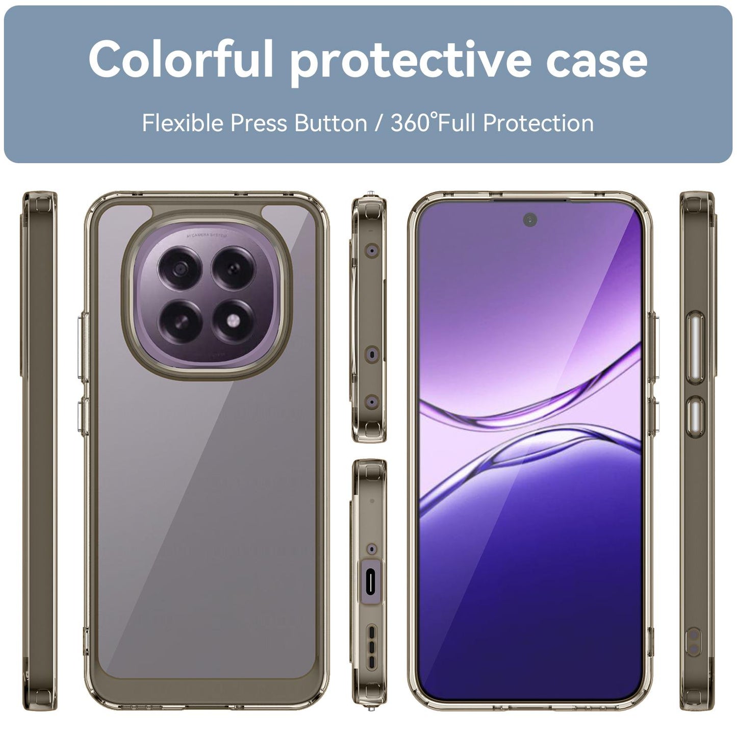OPPO F29 5G Acrylic Hybrid TPU Protective Phone Case, Colourful Series Shockproof Cover