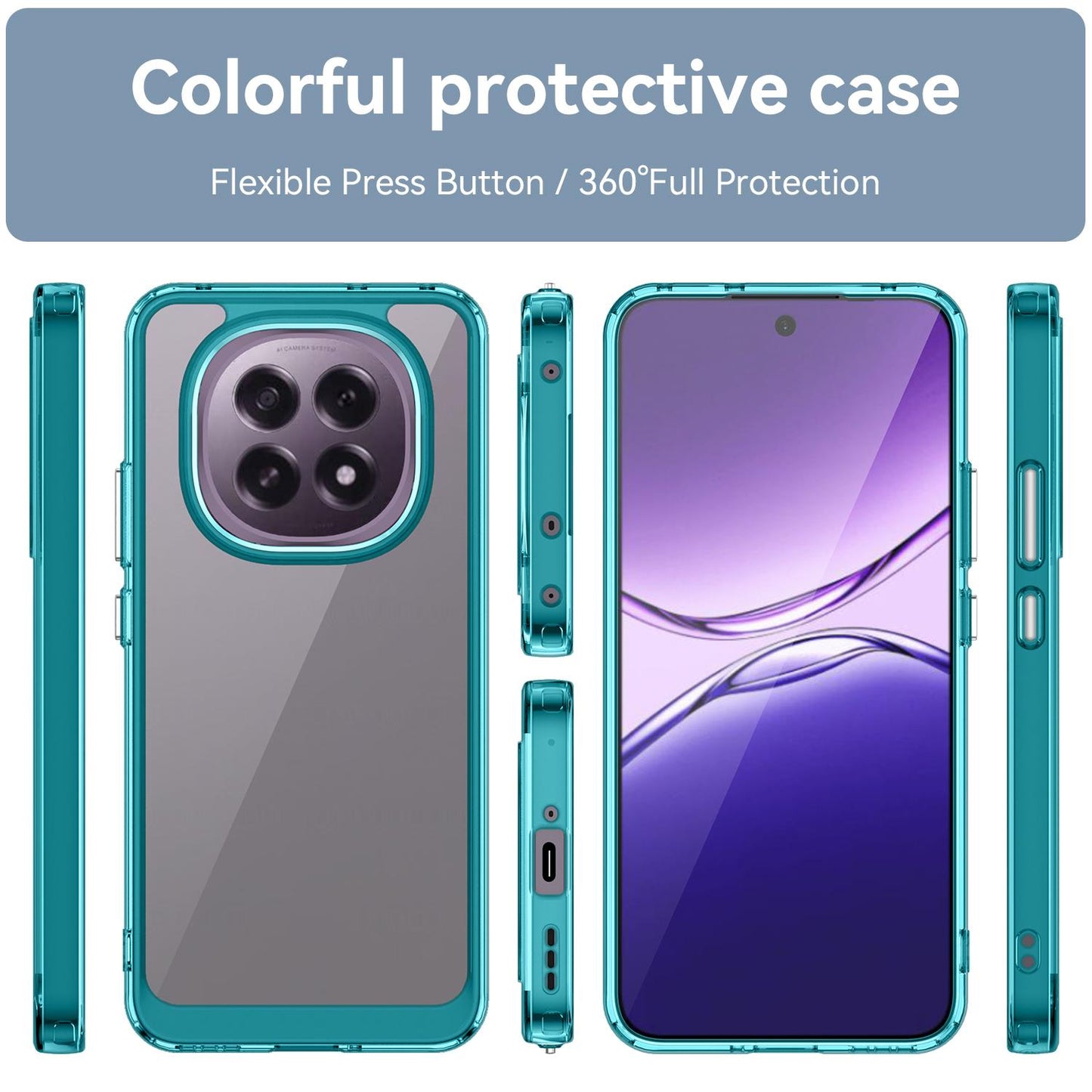 OPPO F29 5G Acrylic Hybrid TPU Protective Phone Case, Colourful Series Shockproof Cover
