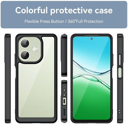 OPPO A5 Energy 5G Acrylic Hybrid TPU Protective Phone Case, Colourful Series Shockproof Cover