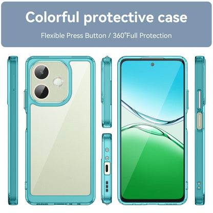 OPPO A5 Energy 5G Acrylic Hybrid TPU Protective Phone Case, Colourful Series Shockproof Cover