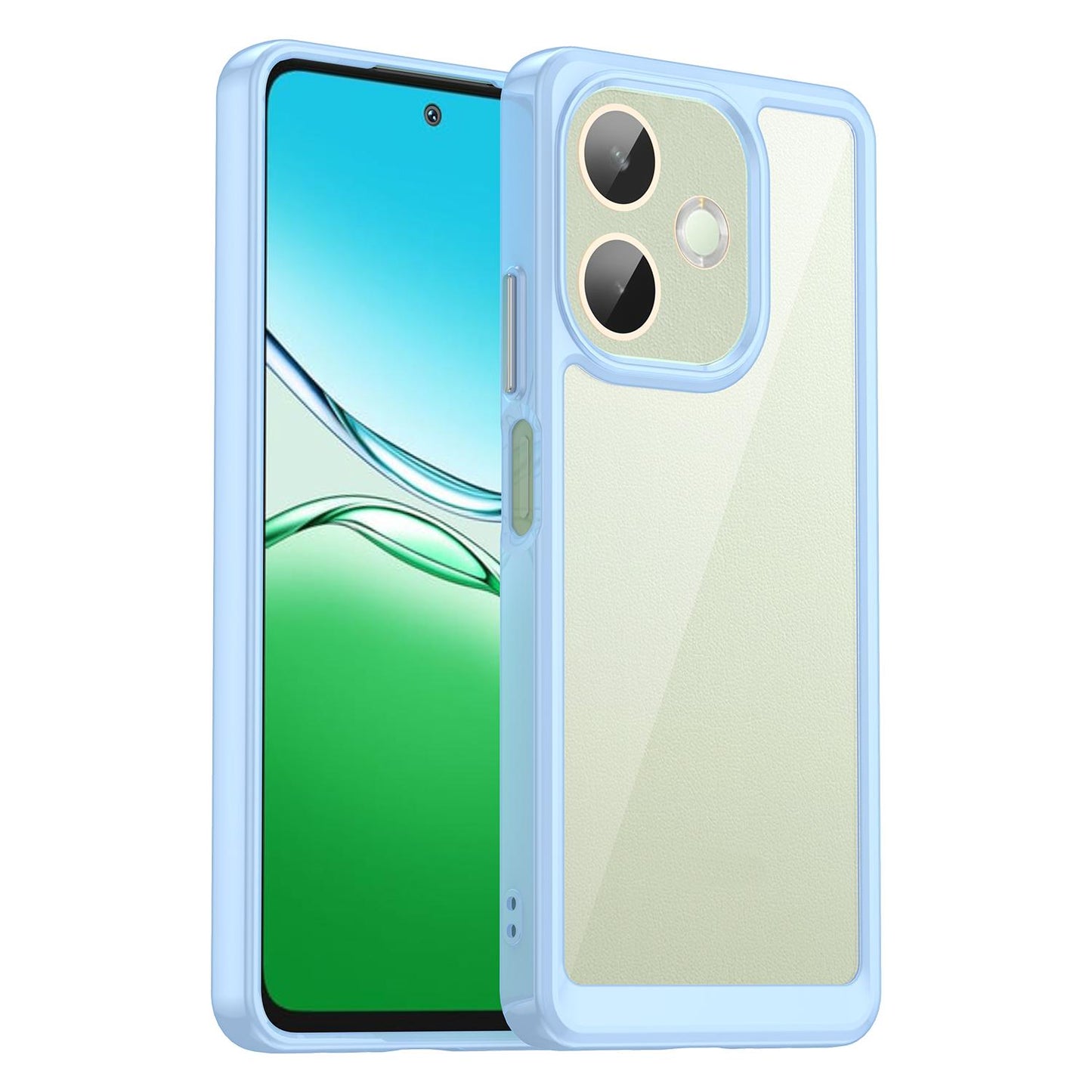 OPPO A5 Pro 5G Acrylic Hybrid TPU Protective Phone Case, Colourful Series Shockproof Cover