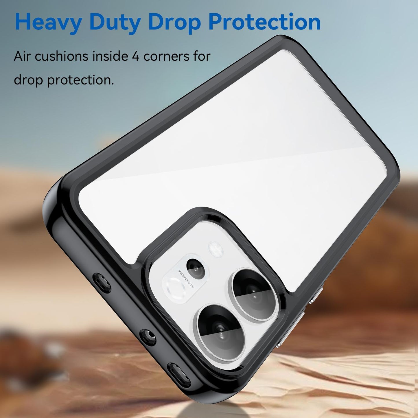 OPPO Reno14 Acrylic Hybrid TPU Protective Phone Case, Colourful Series Shockproof Cover