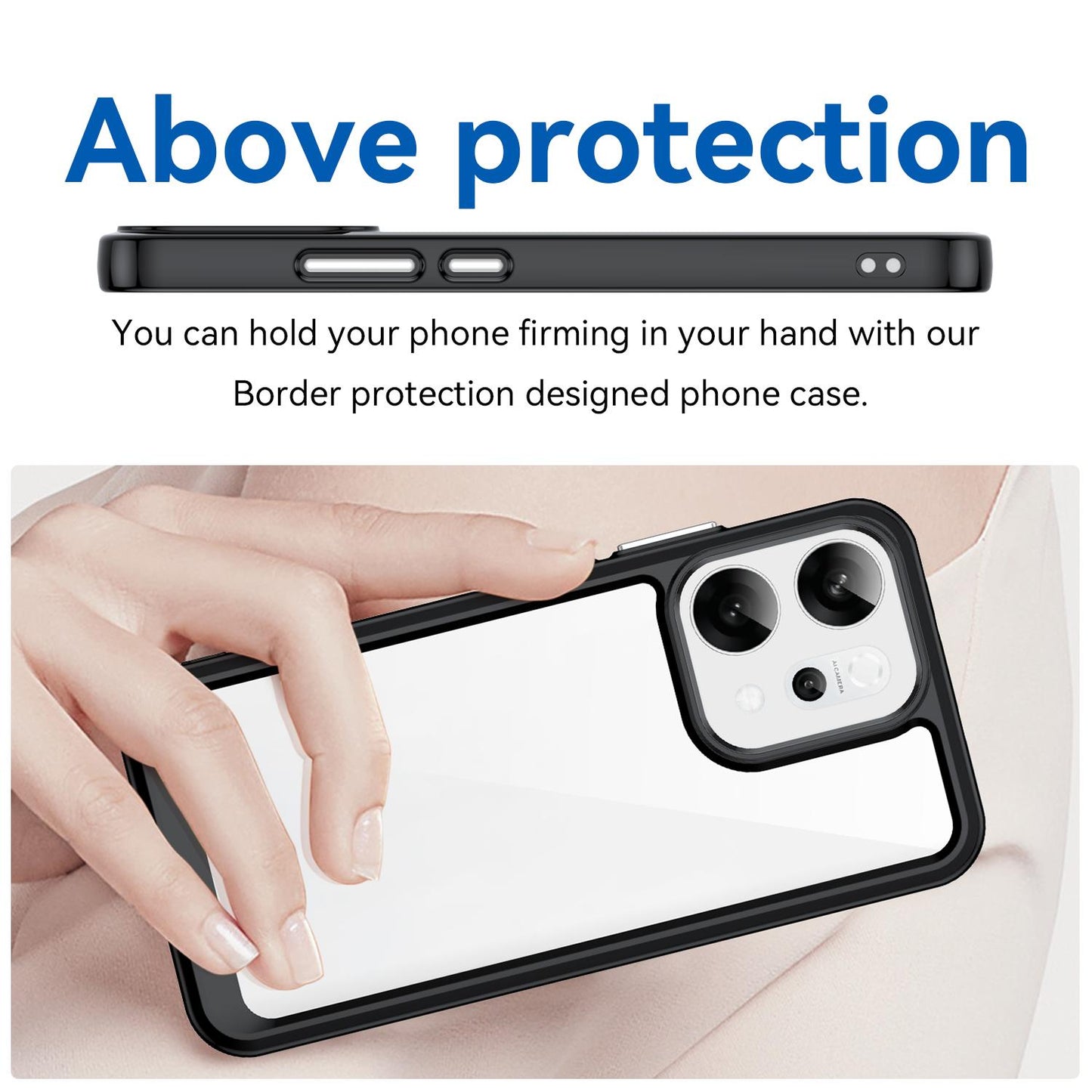 OPPO Reno14 Acrylic Hybrid TPU Protective Phone Case, Colourful Series Shockproof Cover