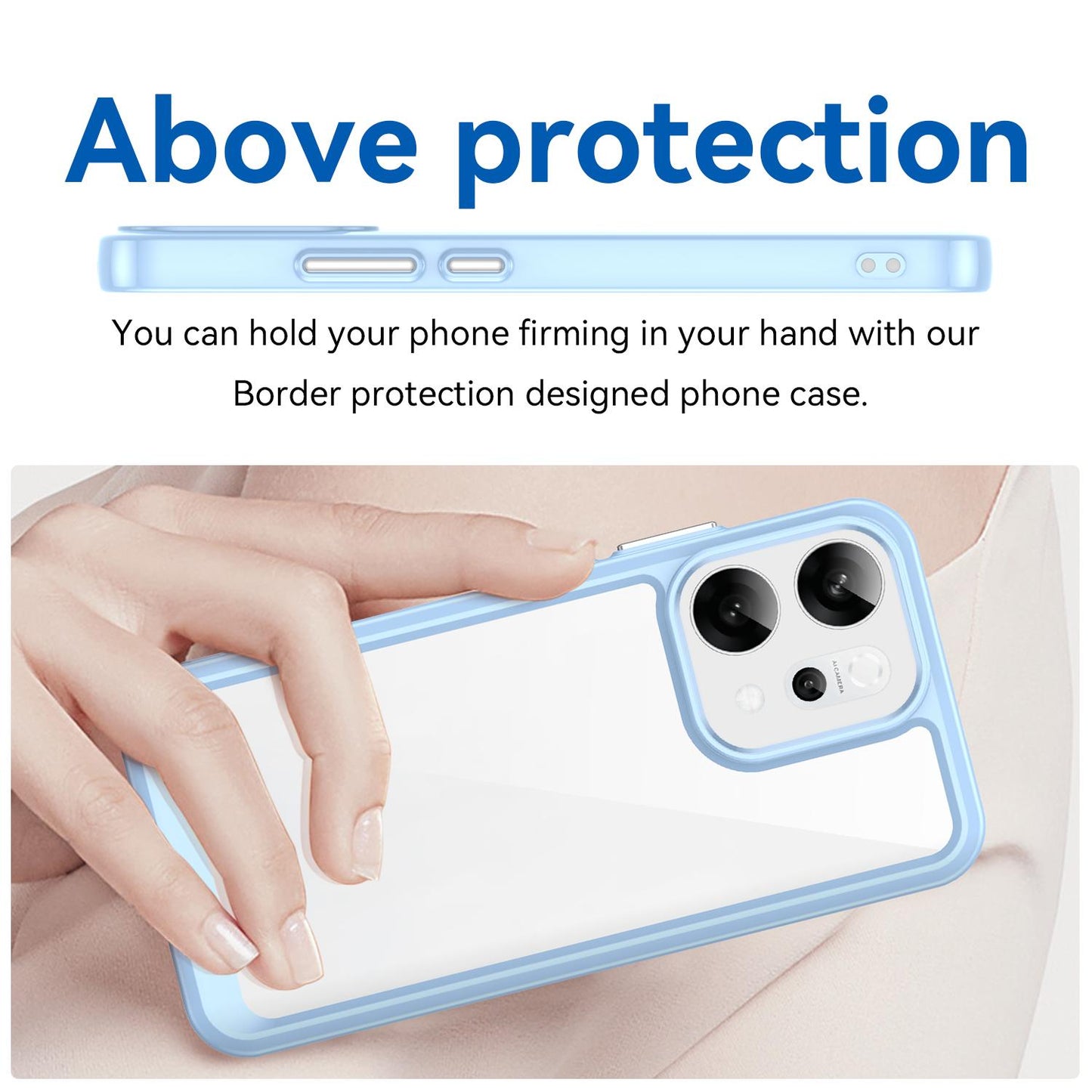 OPPO Reno14 Acrylic Hybrid TPU Protective Phone Case, Colourful Series Shockproof Cover