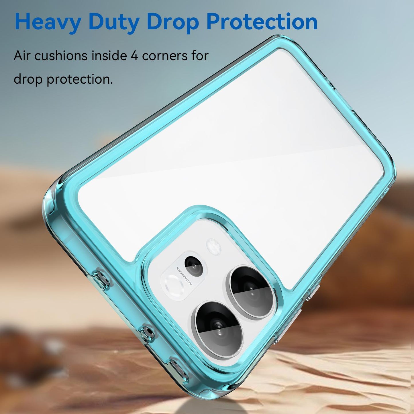 OPPO Reno14 Acrylic Hybrid TPU Protective Phone Case, Colourful Series Shockproof Cover