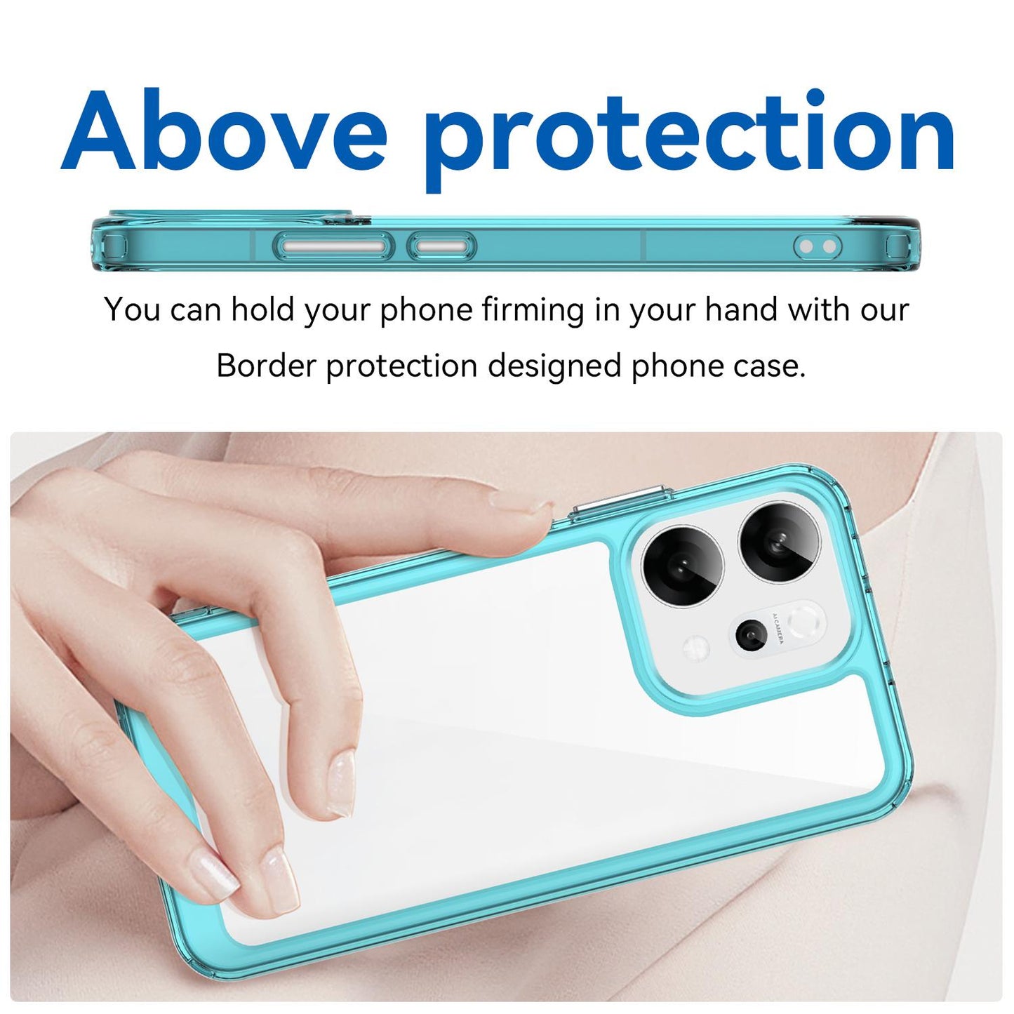 OPPO Reno14 Acrylic Hybrid TPU Protective Phone Case, Colourful Series Shockproof Cover