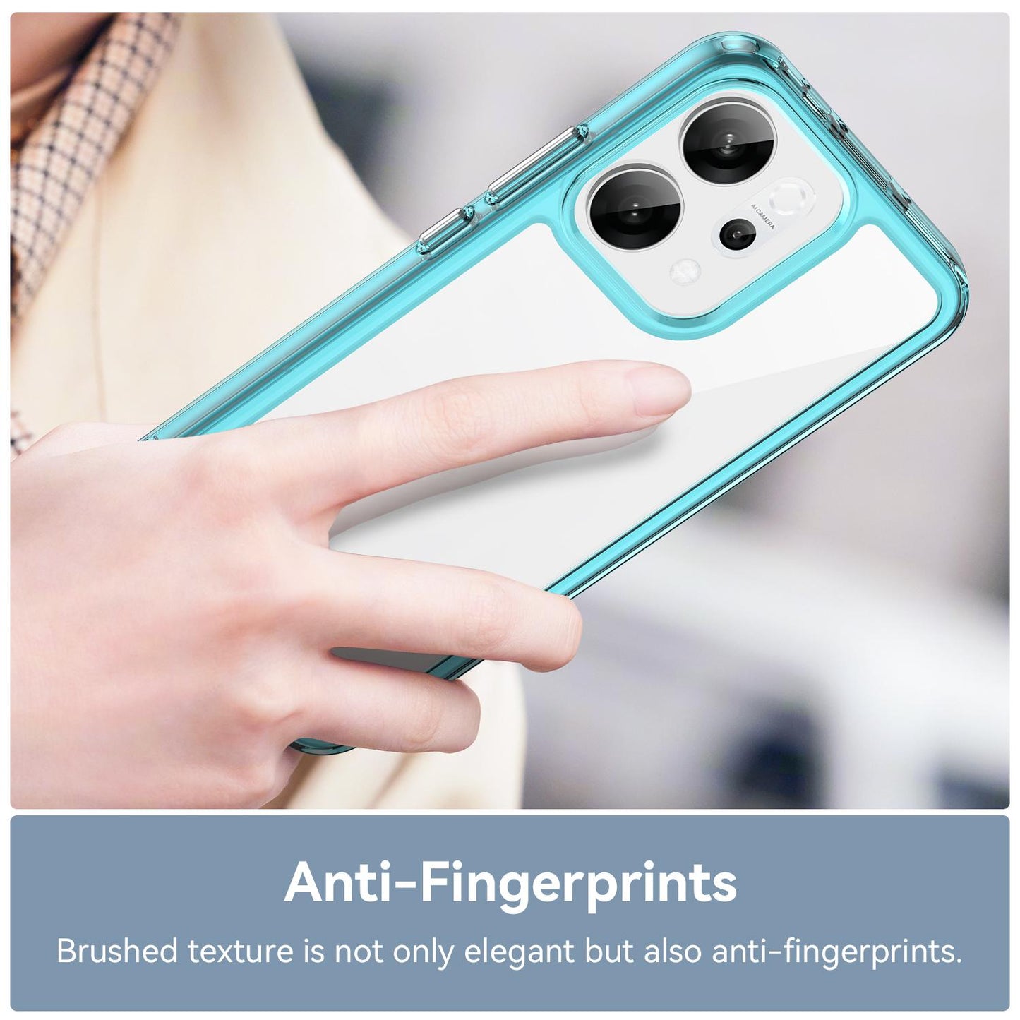 OPPO Reno14 Acrylic Hybrid TPU Protective Phone Case, Colourful Series Shockproof Cover