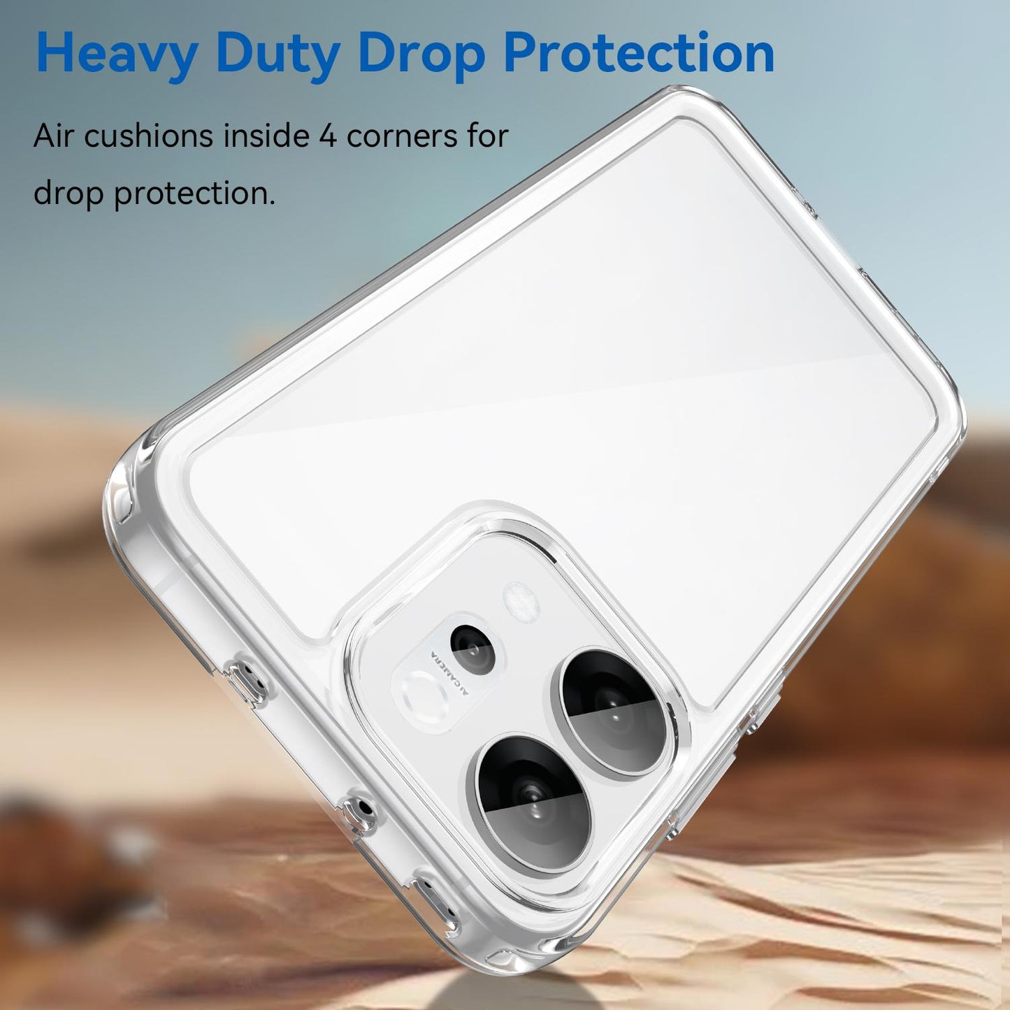 OPPO Reno14 Acrylic Hybrid TPU Protective Phone Case, Colourful Series Shockproof Cover