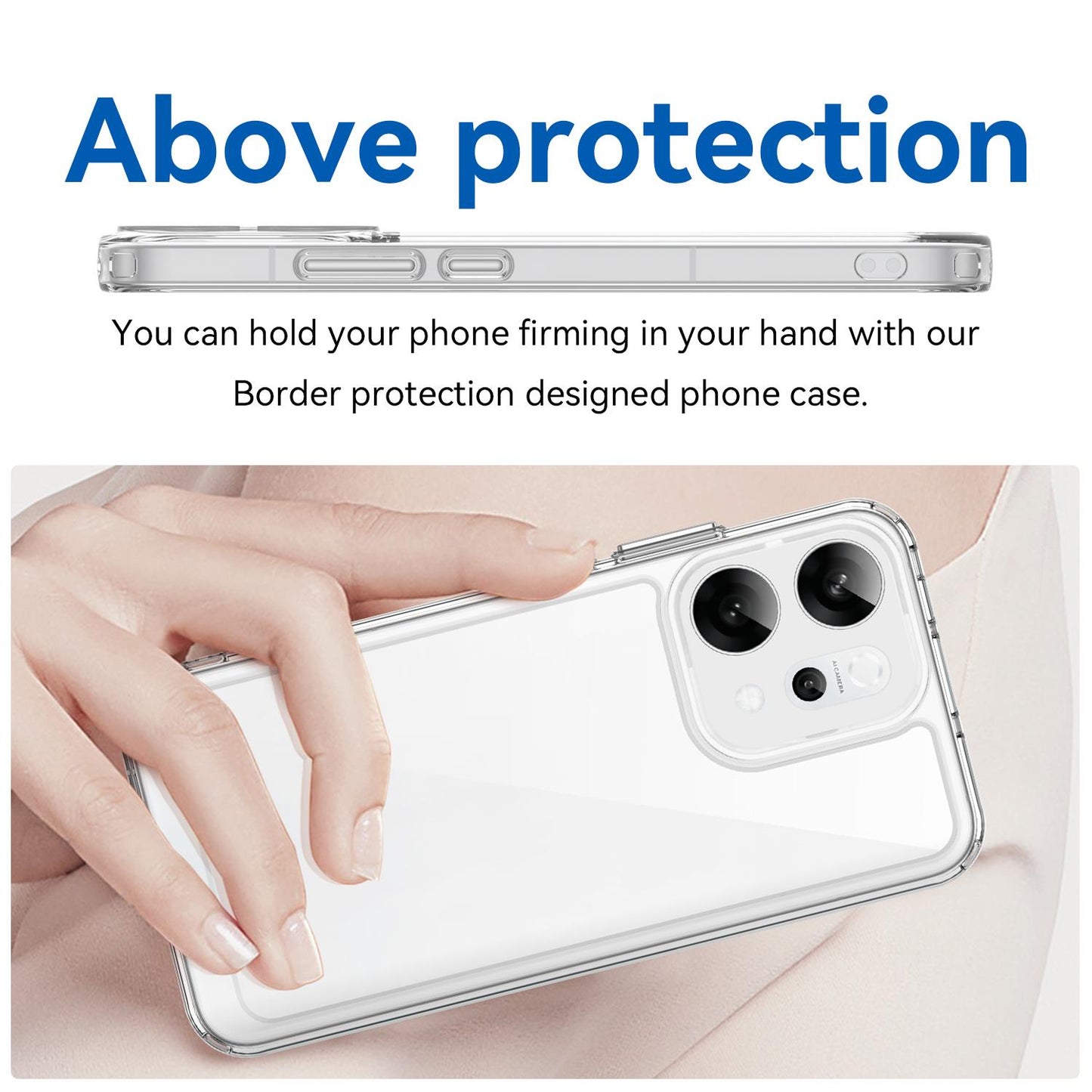 OPPO Reno14 Acrylic Hybrid TPU Protective Phone Case, Colourful Series Shockproof Cover