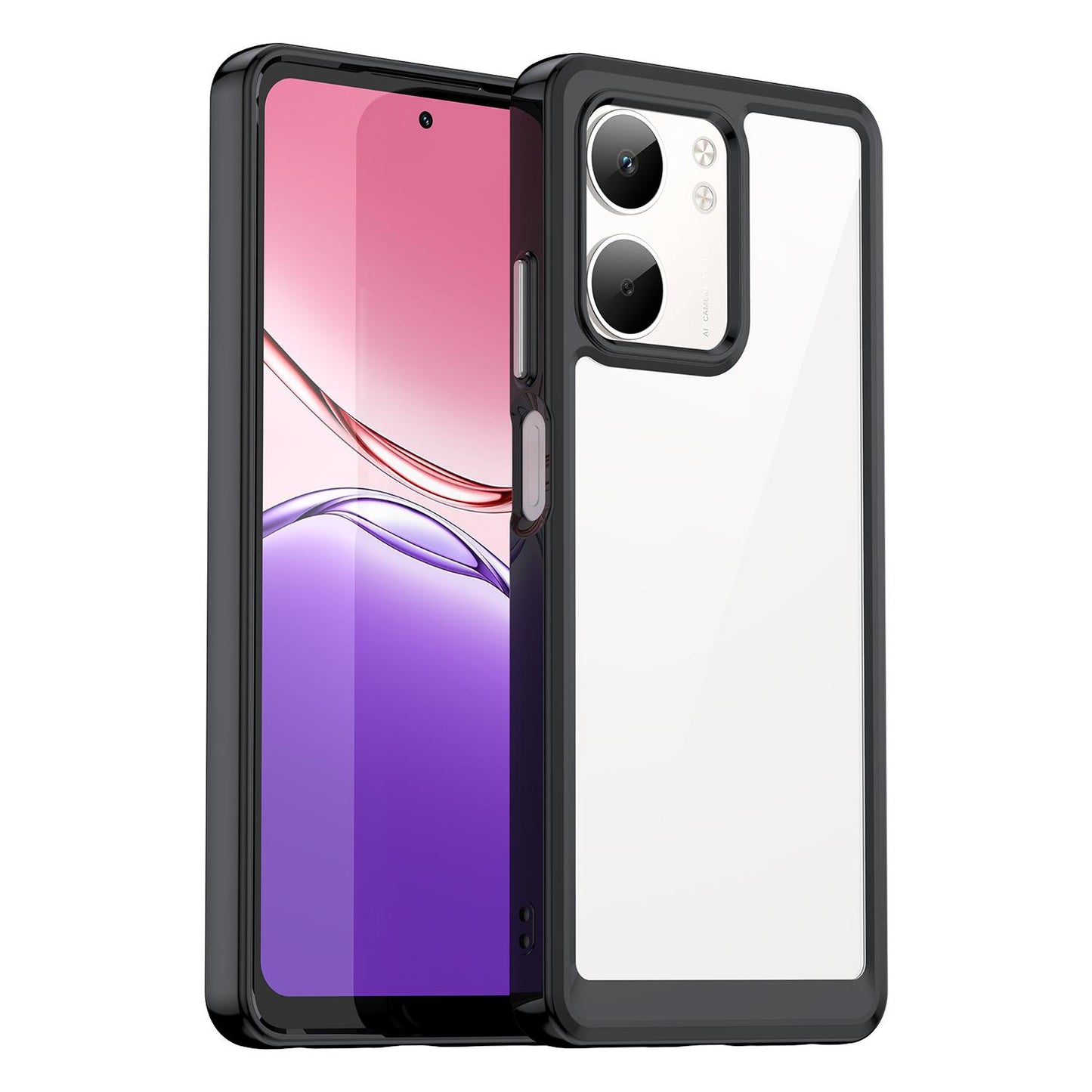OPPO A5x 5G Acrylic Hybrid TPU Protective Phone Case, Colourful Series Shockproof Cover