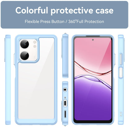 OPPO A5x 5G Acrylic Hybrid TPU Protective Phone Case, Colourful Series Shockproof Cover