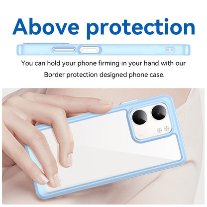 OPPO A5x 5G Acrylic Hybrid TPU Protective Phone Case, Colourful Series Shockproof Cover