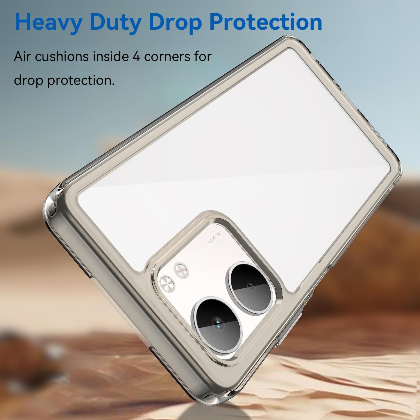 OPPO A5x 5G Acrylic Hybrid TPU Protective Phone Case, Colourful Series Shockproof Cover