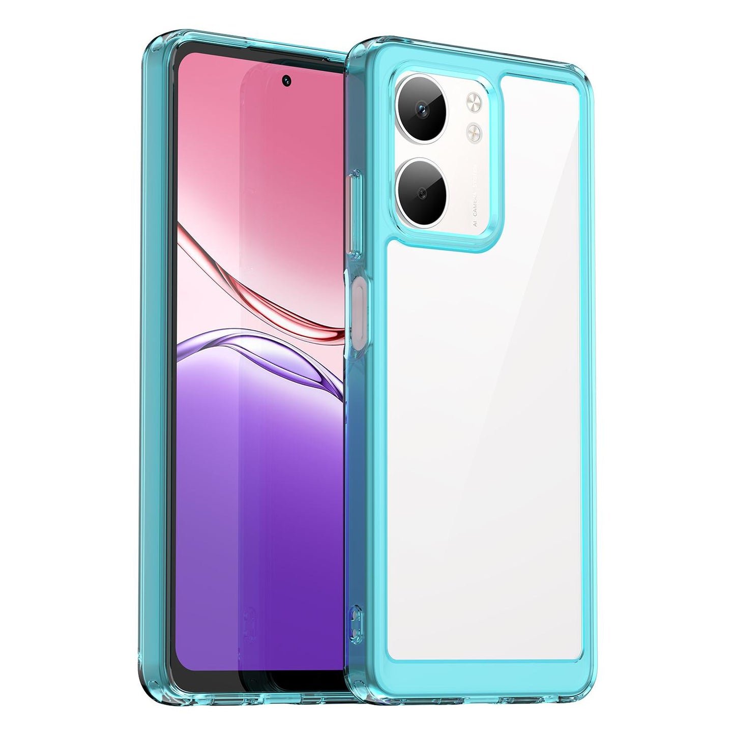 OPPO A5x 5G Acrylic Hybrid TPU Protective Phone Case, Colourful Series Shockproof Cover
