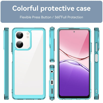 OPPO A5x 5G Acrylic Hybrid TPU Protective Phone Case, Colourful Series Shockproof Cover