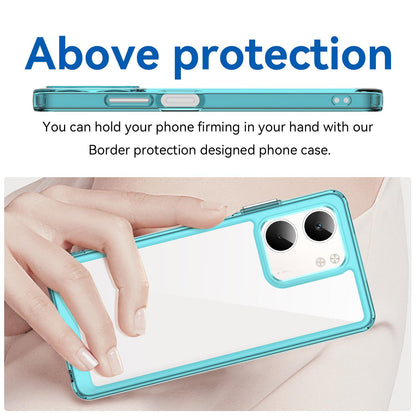 OPPO A5x 5G Acrylic Hybrid TPU Protective Phone Case, Colourful Series Shockproof Cover