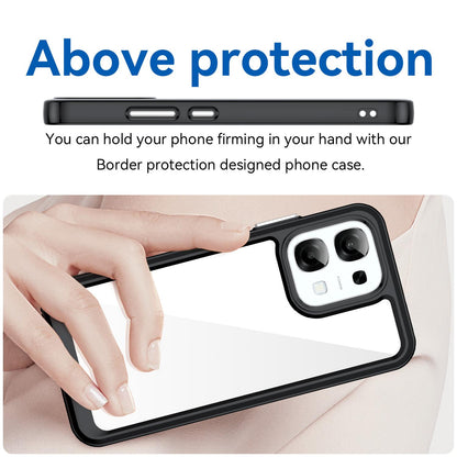 OPPO A6 Pro 4G Acrylic Hybrid TPU Protective Phone Case, Colourful Series Shockproof Cover
