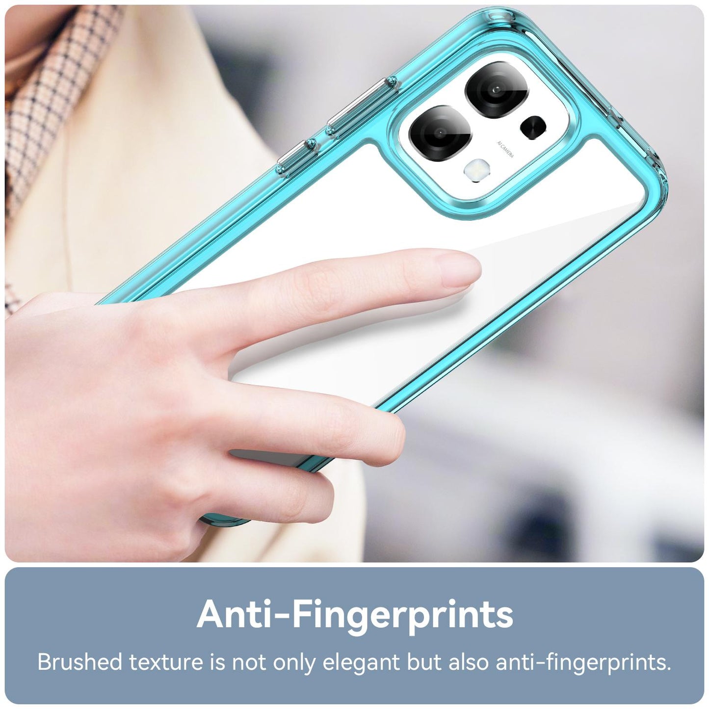 OPPO A6 Pro 4G Acrylic Hybrid TPU Protective Phone Case, Colourful Series Shockproof Cover
