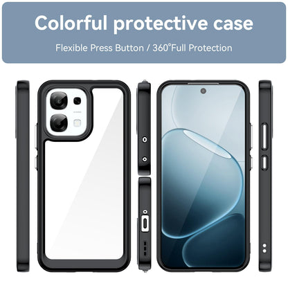 OPPO A6 Pro 5G Acrylic Hybrid TPU Protective Phone Case, Colourful Series Shockproof Cover