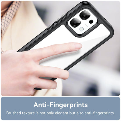 OPPO A6 Pro 5G Acrylic Hybrid TPU Protective Phone Case, Colourful Series Shockproof Cover
