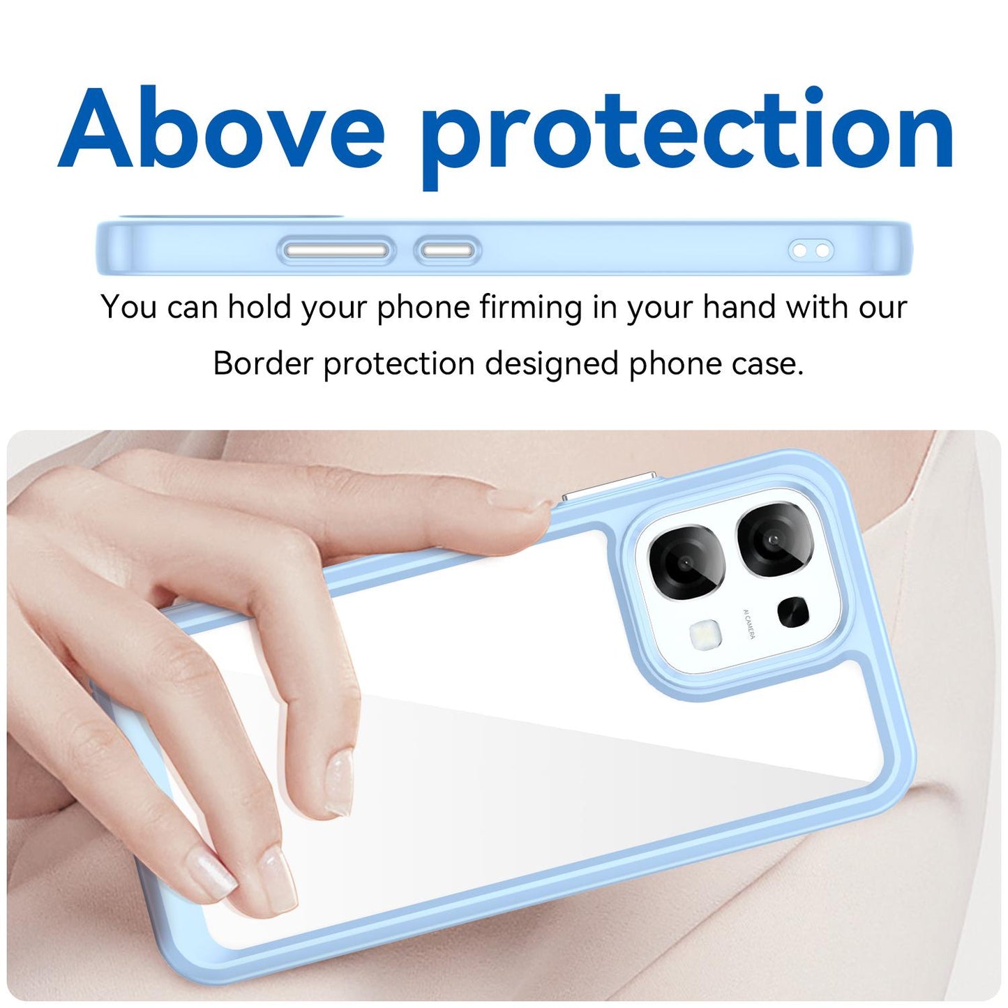 OPPO A6 Pro 5G Acrylic Hybrid TPU Protective Phone Case, Colourful Series Shockproof Cover
