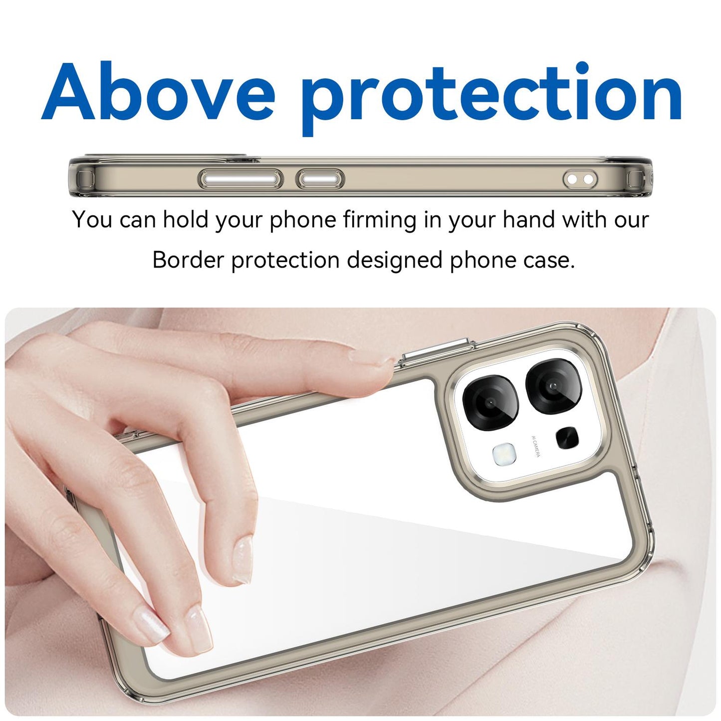 OPPO F31 5G Acrylic Hybrid TPU Protective Phone Case, Colourful Series Shockproof Cover