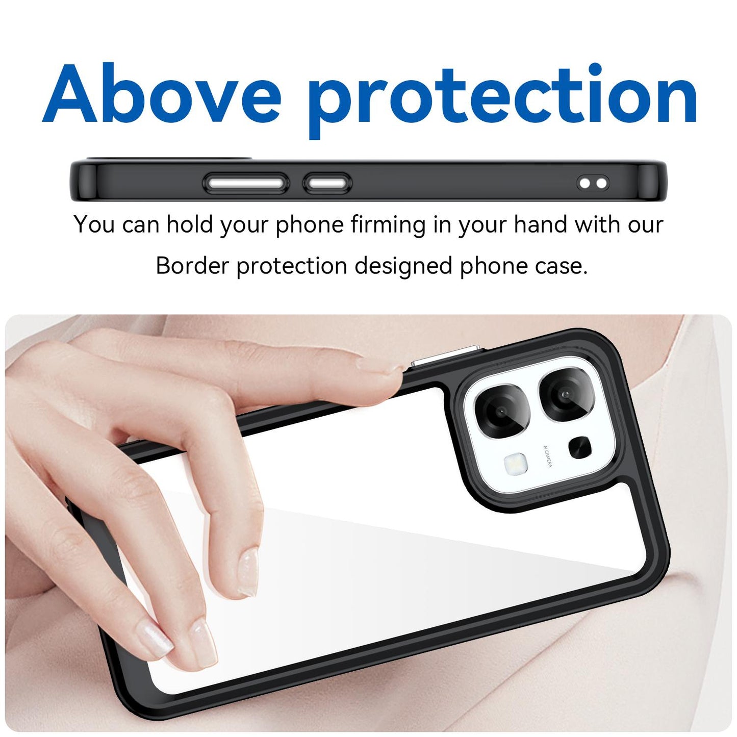 OPPO A6 5G Acrylic Hybrid TPU Protective Phone Case, Colourful Series Shockproof Cover