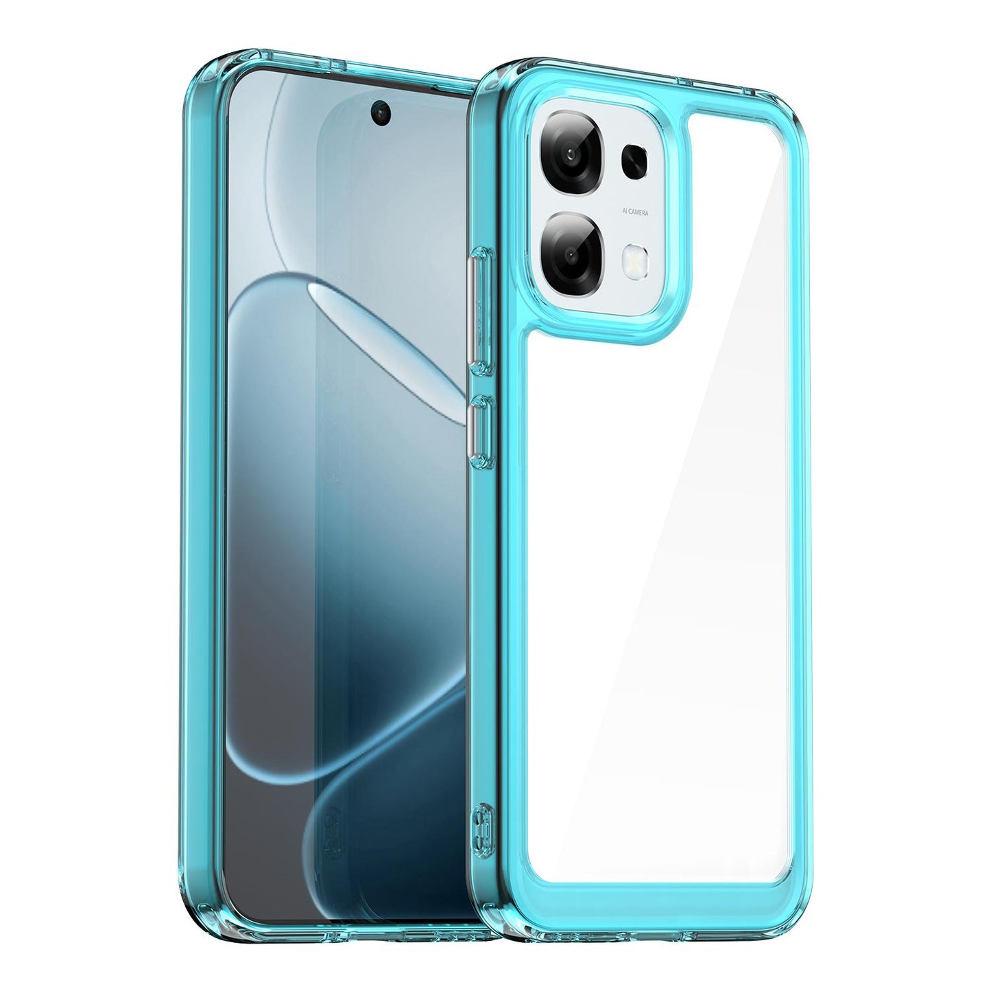 OPPO A6 5G Acrylic Hybrid TPU Protective Phone Case, Colourful Series Shockproof Cover