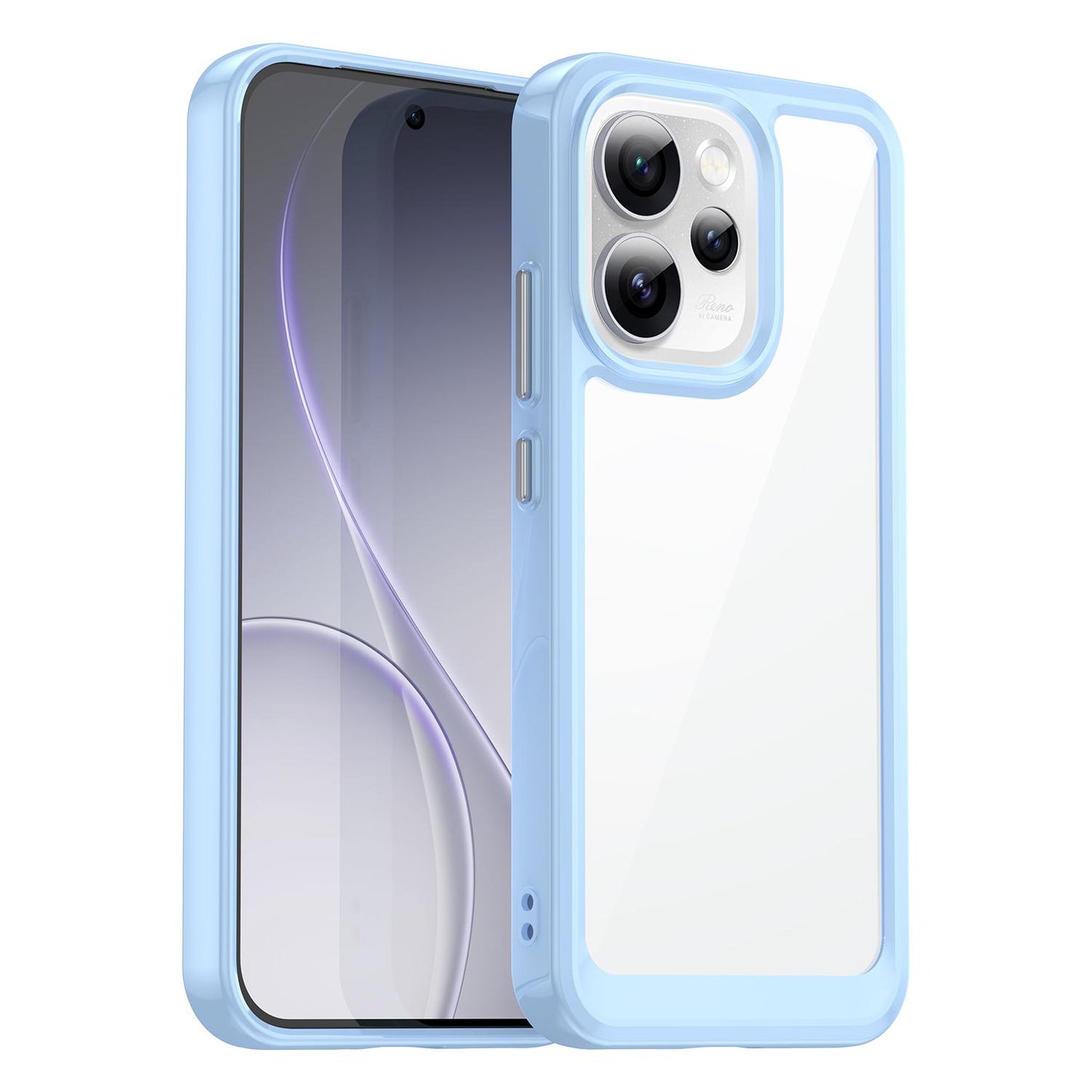 OPPO Reno15 Pro Mini 5G Acrylic Hybrid TPU Protective Phone Case, Colourful Series Shockproof Cover