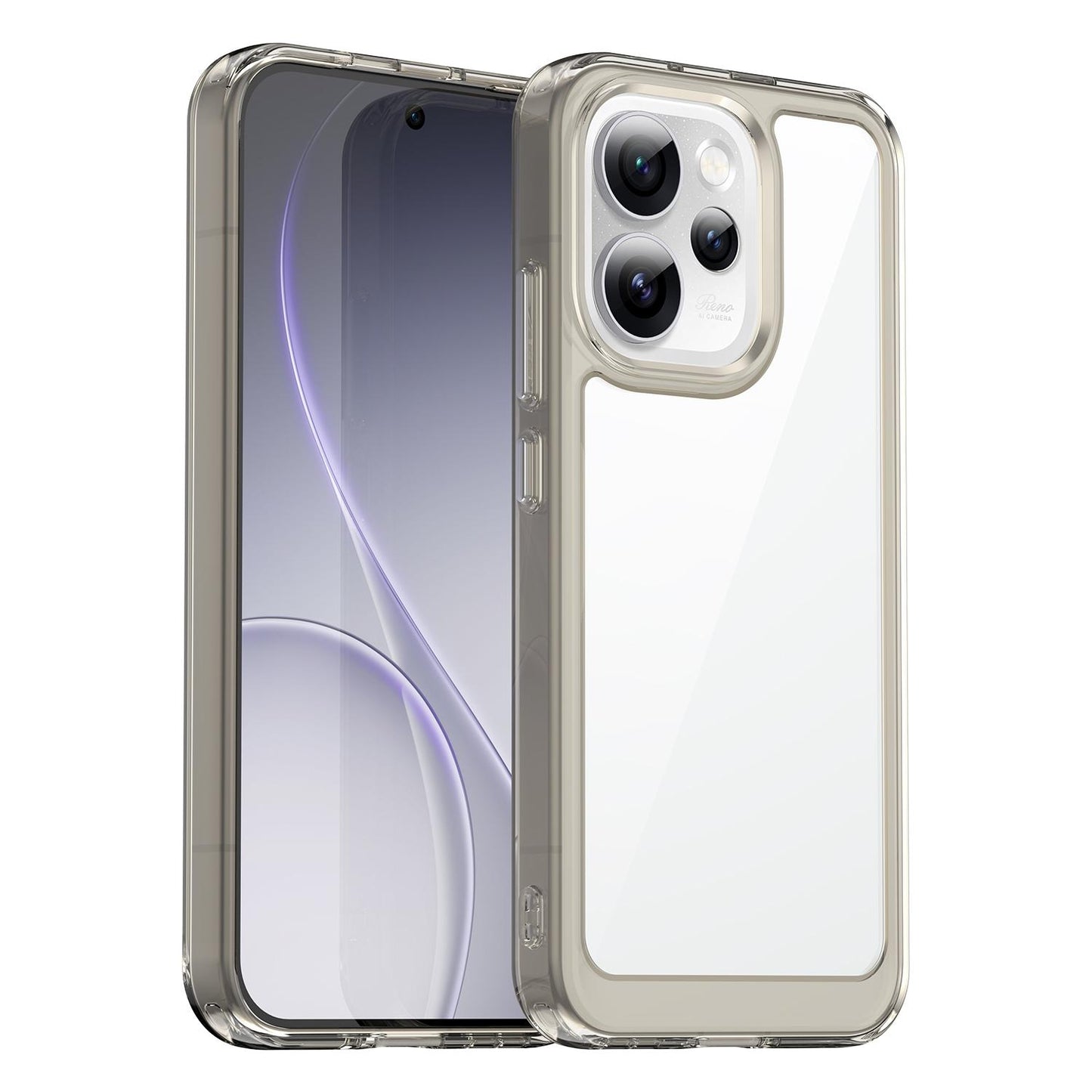 OPPO Reno15 Pro Mini 5G Acrylic Hybrid TPU Protective Phone Case, Colourful Series Shockproof Cover