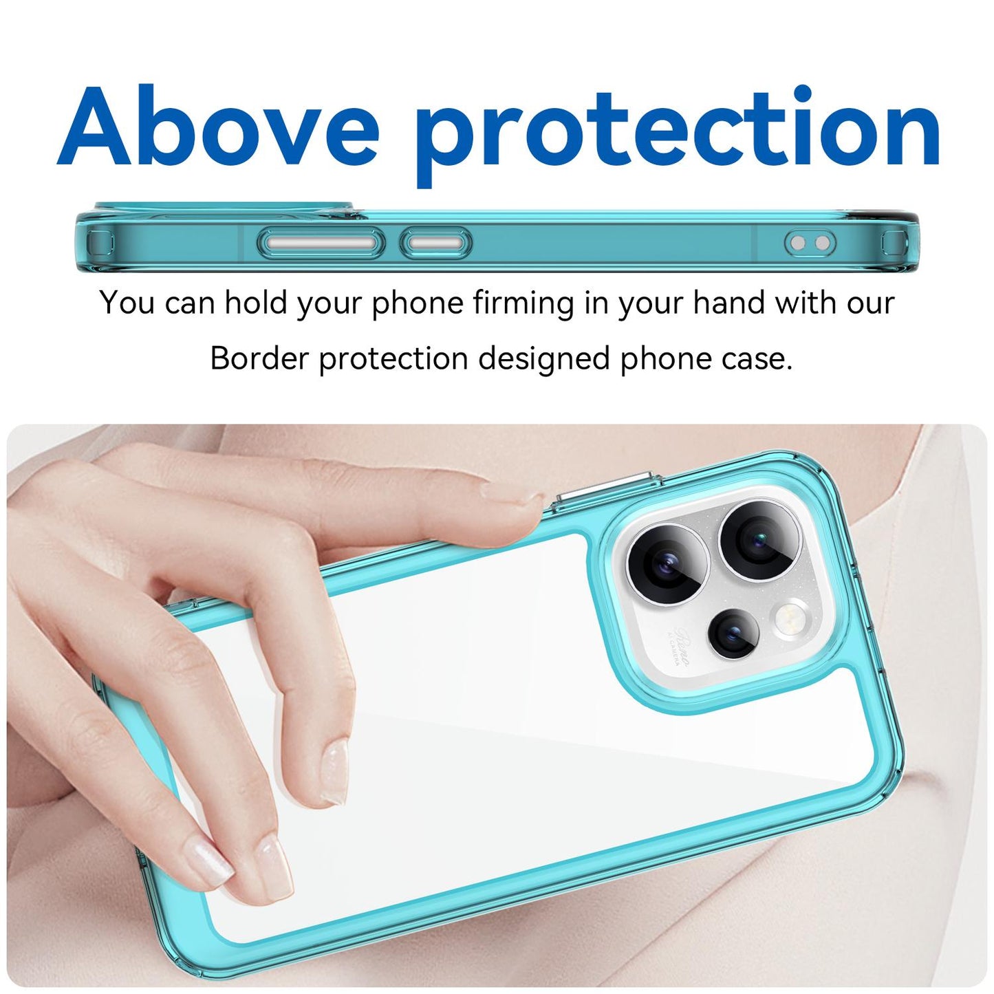 OPPO Reno15 Pro Mini 5G Acrylic Hybrid TPU Protective Phone Case, Colourful Series Shockproof Cover
